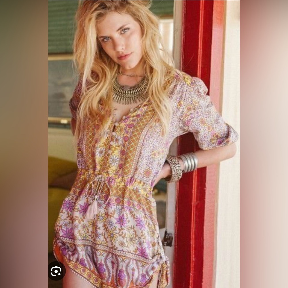 Spell Saffron Boho Blossom Romper XS
